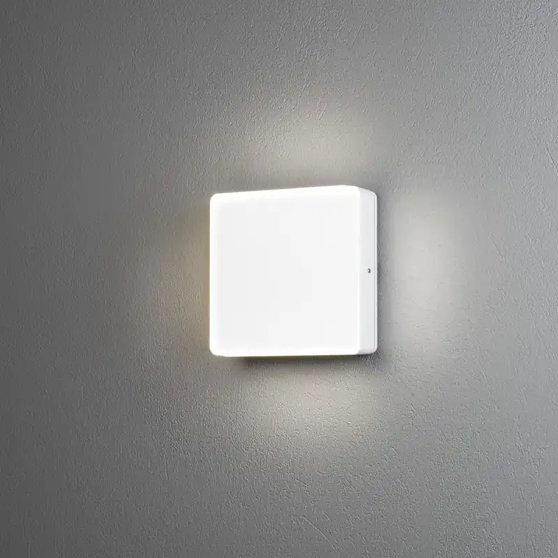 Populärt val Cesena Vägglykta Skym Relä LED 10W 230-240V IP54 Vit Konstsmide