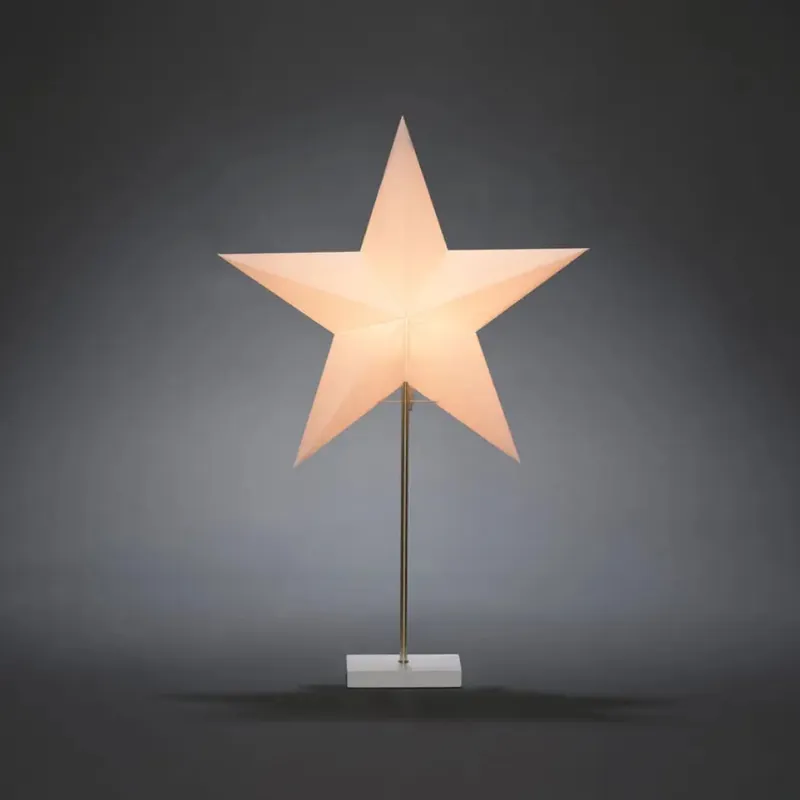 Papperstjärna Med Träfot IP20 Vit Konstsmide Kampanj