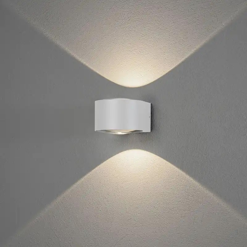 Nedsatt pris Vägglykta Gela Upp/Ned LED 2x6W 230-240V IP54 Vit Konstsmide