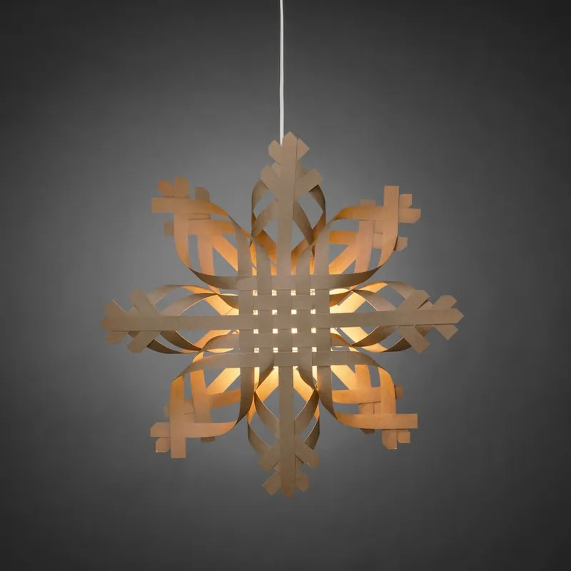 Billigare Pappersstjärna 50cm IP20 Brun Konstsmide