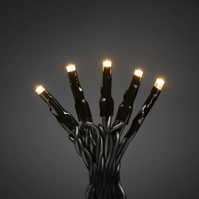 Ljusslinga 80 Amber Mikro LED IP44 Svart Konstsmide Bästa pris