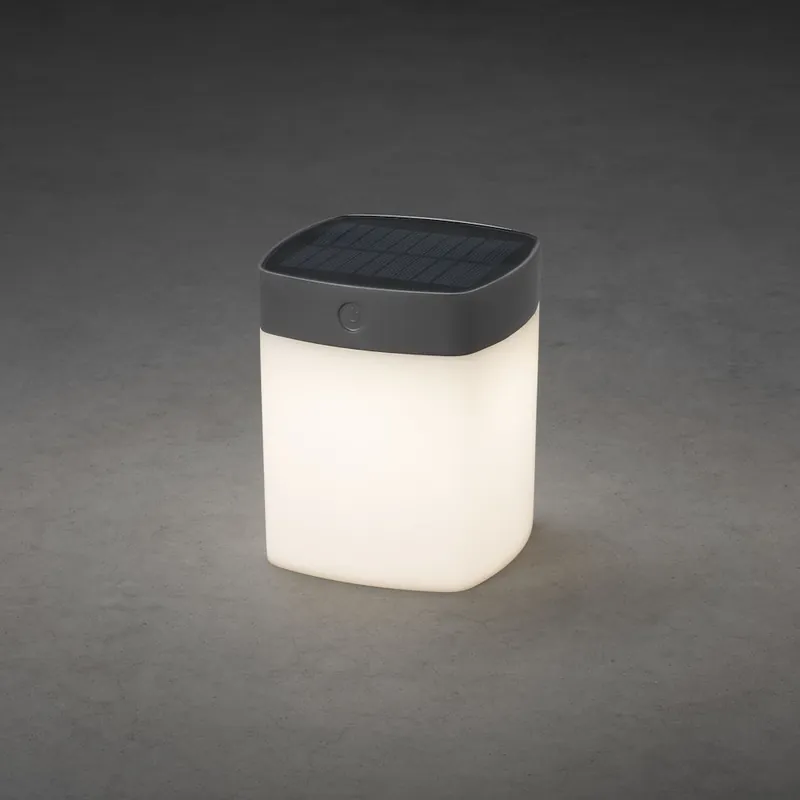 Assisi Cylinder Solcell LED 3,7V IP44 Grå Konstsmide risnedsättning