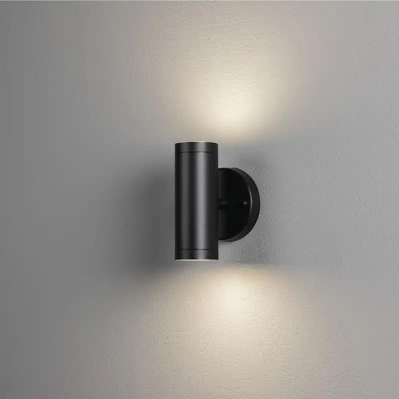 Endast idag Modena Vägglykta LED Upp/Ned 2x4W 230-240V IP44 Svart Konstsmide