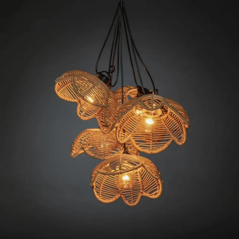 Fynd Startset 10 Amber LED E27 IP44 Svart/Natur Konstsmide