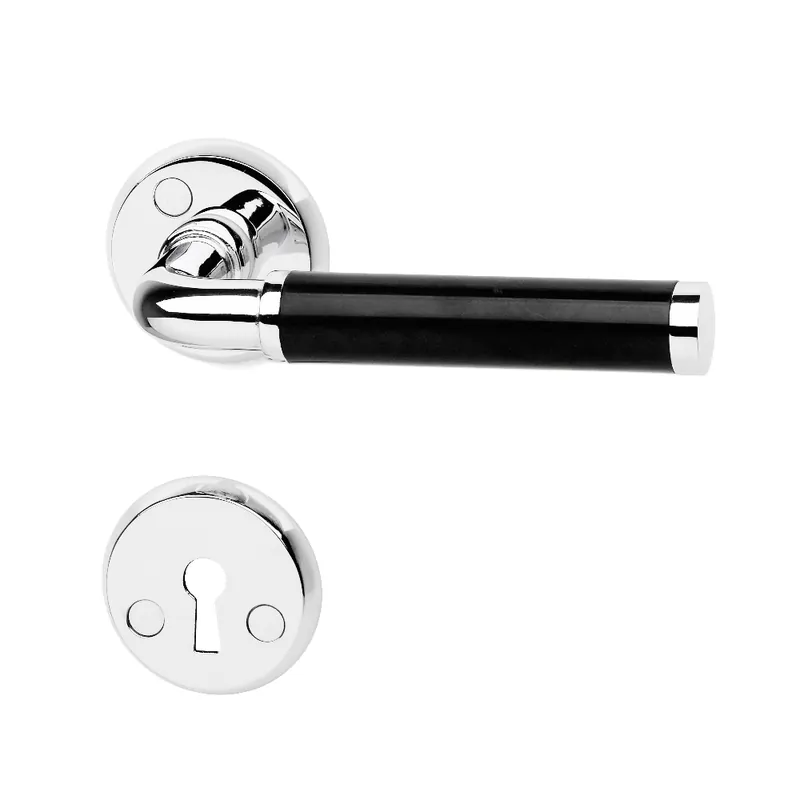 Dörrhandtag A383-2991 Svart/Krom, Habo 13203 Premium