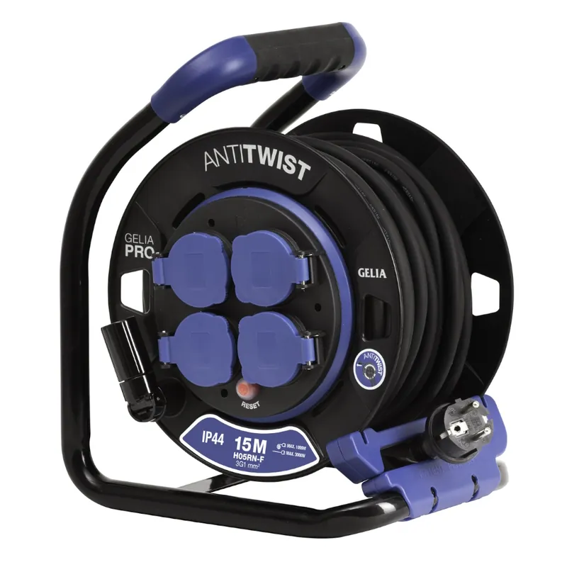 Kabelvinda Fast Nav 25m 3G1.5 Jordad H07RN-F IP44, Gelia Trygg betalning