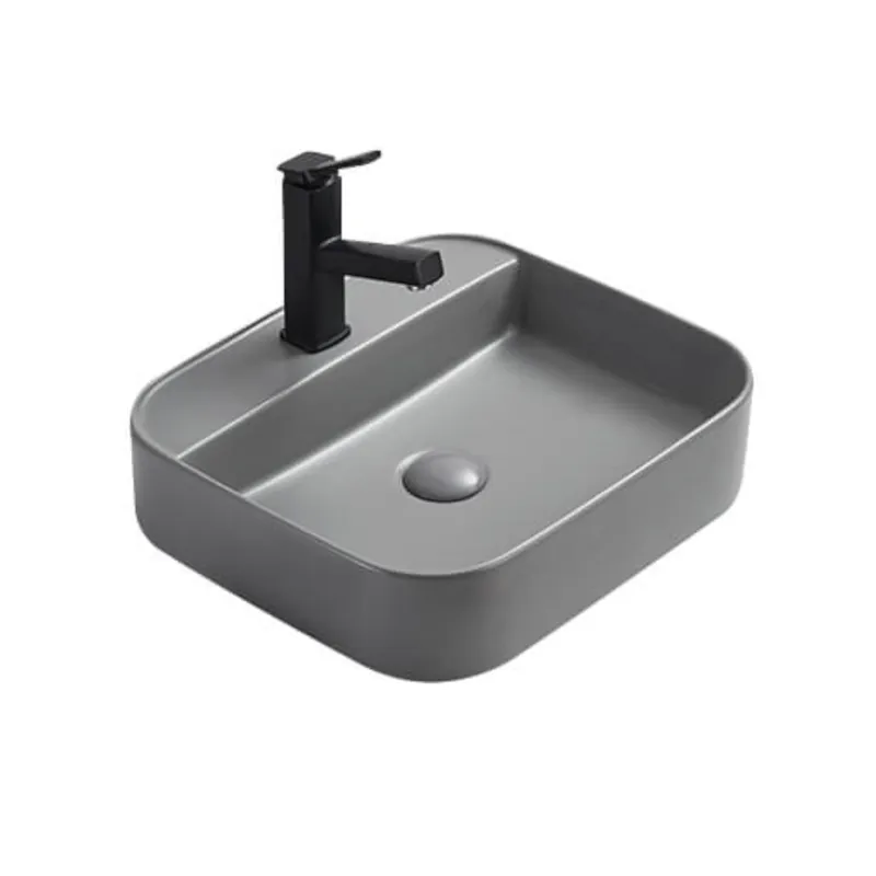 Extra rabatt Rektangulärt Ovanpåliggande/Vägghängt Tvättställ Matt Grå, NOURK