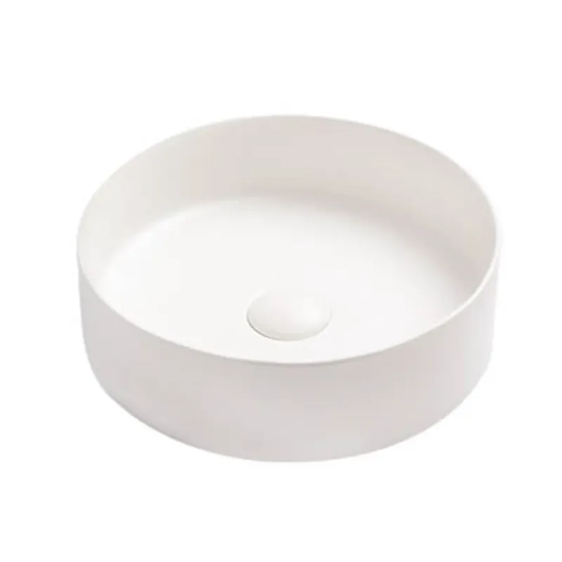 Säker betalning Runt Ovanpåliggande Tvättställ Matt Vit, NOURK