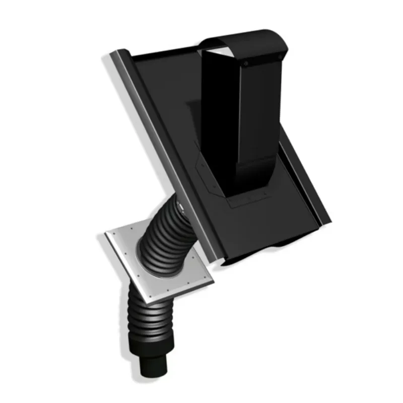 Fynd Avloppsluftare Plåt med Hatt 2-Kupig Svart, Benders 051220