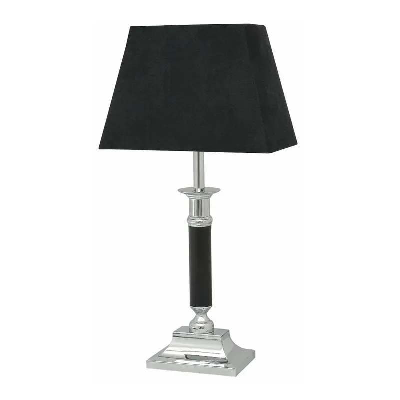 Bordslampa Madame, 40W, Krom, Svart Skärm, Malmbergs 9910327 Fynd