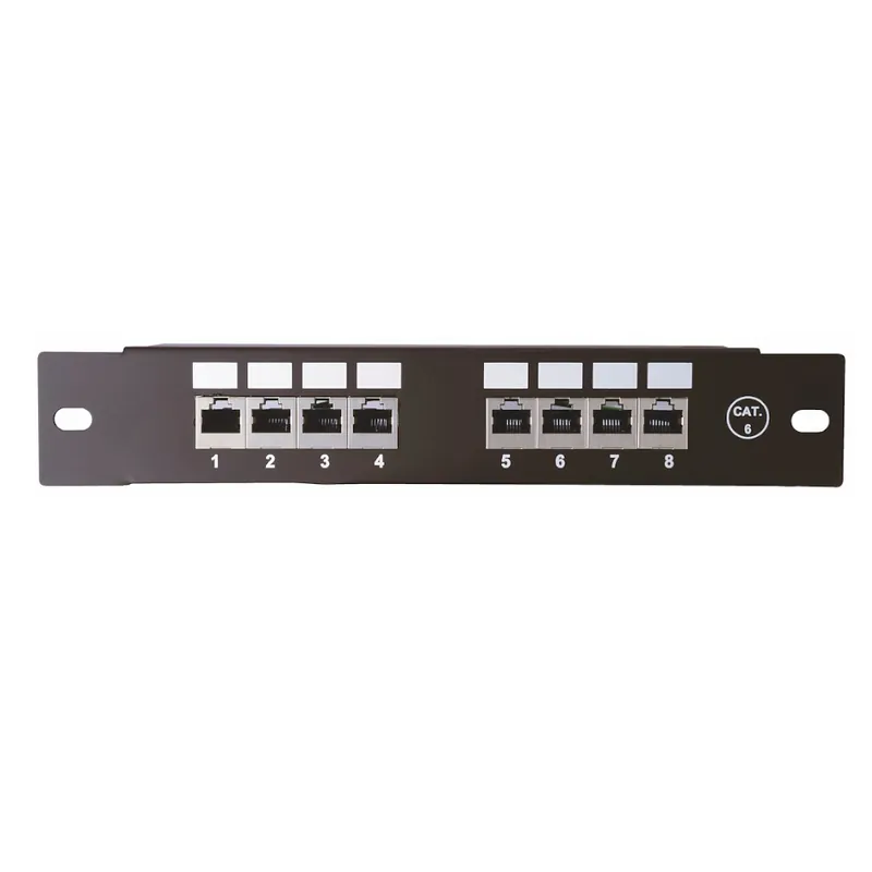 Reapris Patchpanel 10” CAT.6, Skärmad, 8-Portar, Malmbergs 9951013