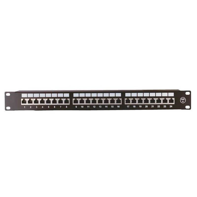 Billig Patchpanel 19” CAT.6, Skärmad, 24-Portar, Malmbergs 9951014