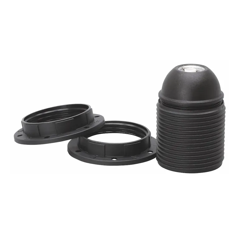 Lamphållare, Ojordad, Gängad, E27, Svart, Malmbergs 99008848 Bästa pris