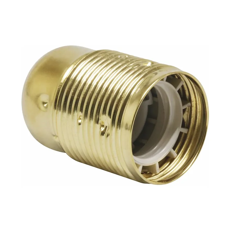 Lamphållare Jordad, Gängad, E27, Mässing, Malmbergs 99009308 Fri frakt