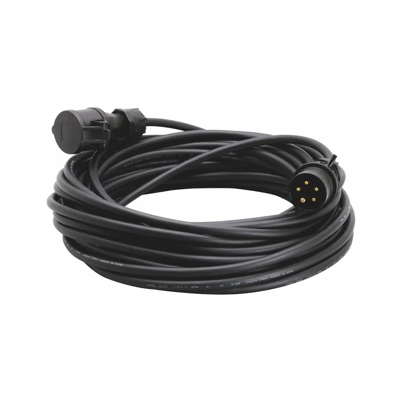 Skarvkabel Stage, 16A, 3-Fas, IP44, 10m, Svart, Malmbergs 2403881 Fynd