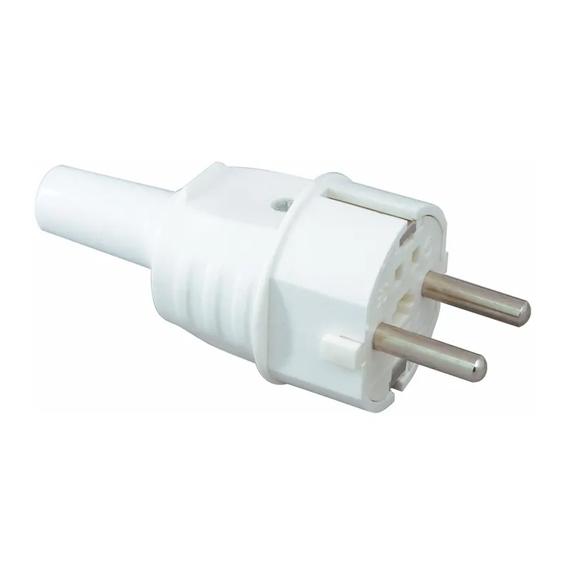 Stickpropp, Med Jord, IP44, Vit, Malmbergs 1921020 Snabb frakt