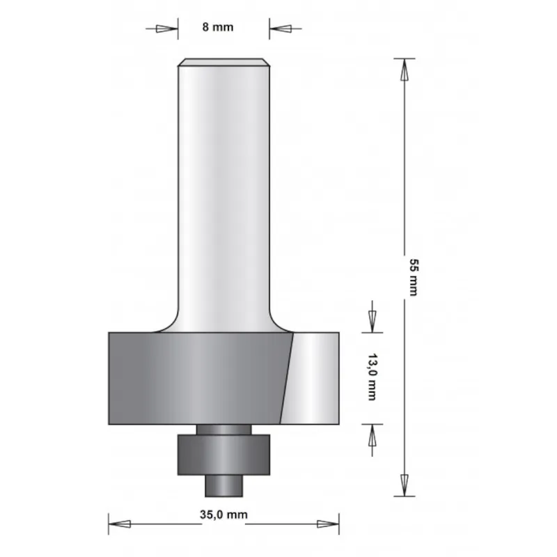 Sista chansen Falsfräs Med Styrning 35mm, HiKOKI 754099
