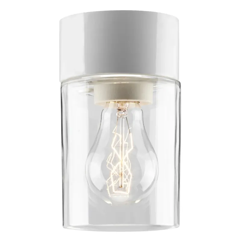 Populärt val Opus 100 Klar, Rak, 230V, IP44, E27, Vit, IFÖ ELECTRIC