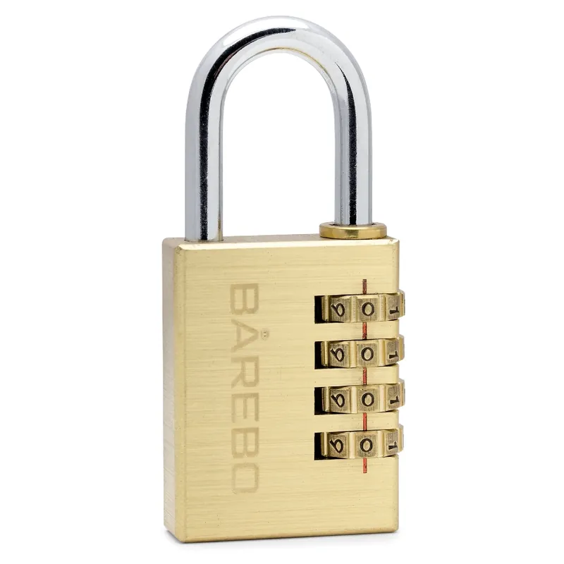 Sista chansen Hänglås Kombi, Mässing, Bårebo