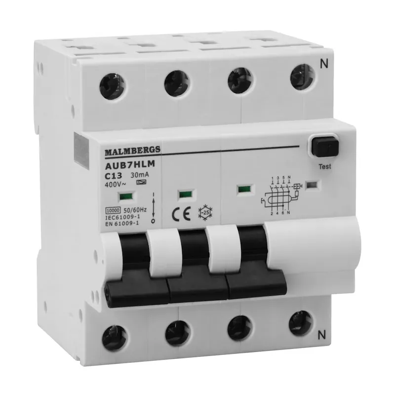 Personskyddsbrytare, A-Typ, 3P+N, 4 Moduler, C13A, 30mA, Malmbergs 2160537 Begränsat erbjudande