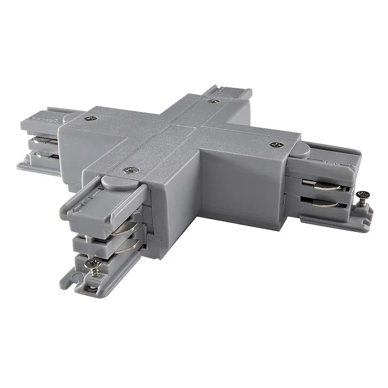 Säker betalning Skarv Kors, För 3-Fas Skena, Silver, Powergear 7420270