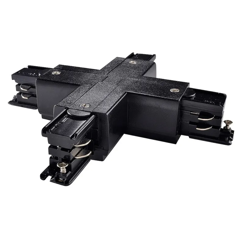 Nedsatt pris Skarv Kors, För 3-Fas Skena, Svart, Powergear 7420271