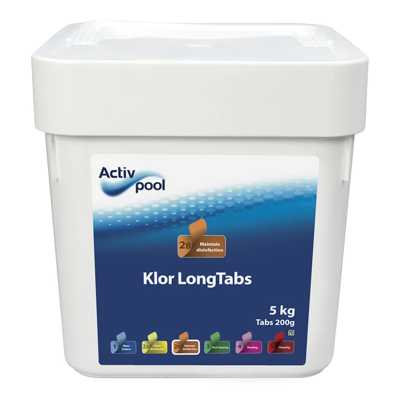 Activ Pool Klor Longtabs 200g, 5kg Snabb frakt