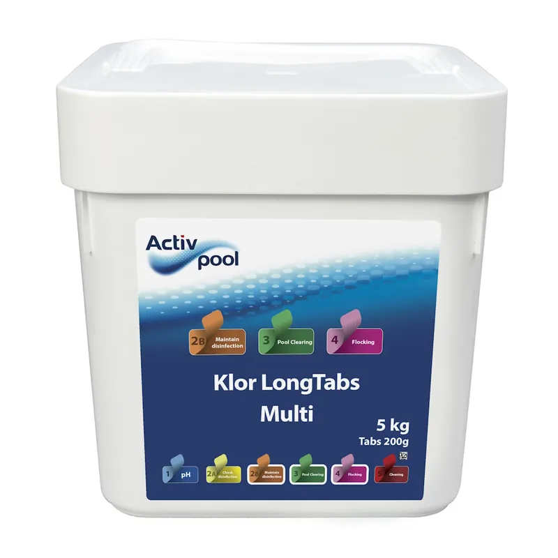 Lågt pris Activ Pool Klor LongTabs Multi 200g, 5kg
